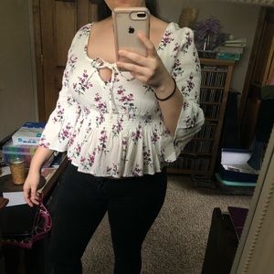 American Eagle Floral Blouse